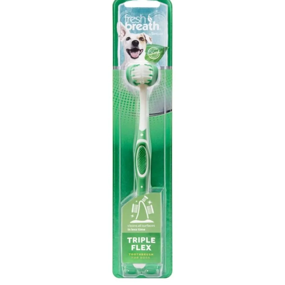 TropiClean Fresh Breath Triple Flex Large Dog Toothbrush