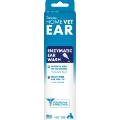 TropiClean HomeVet Enzymatic Dog & Cat Ear Wash 4-oz