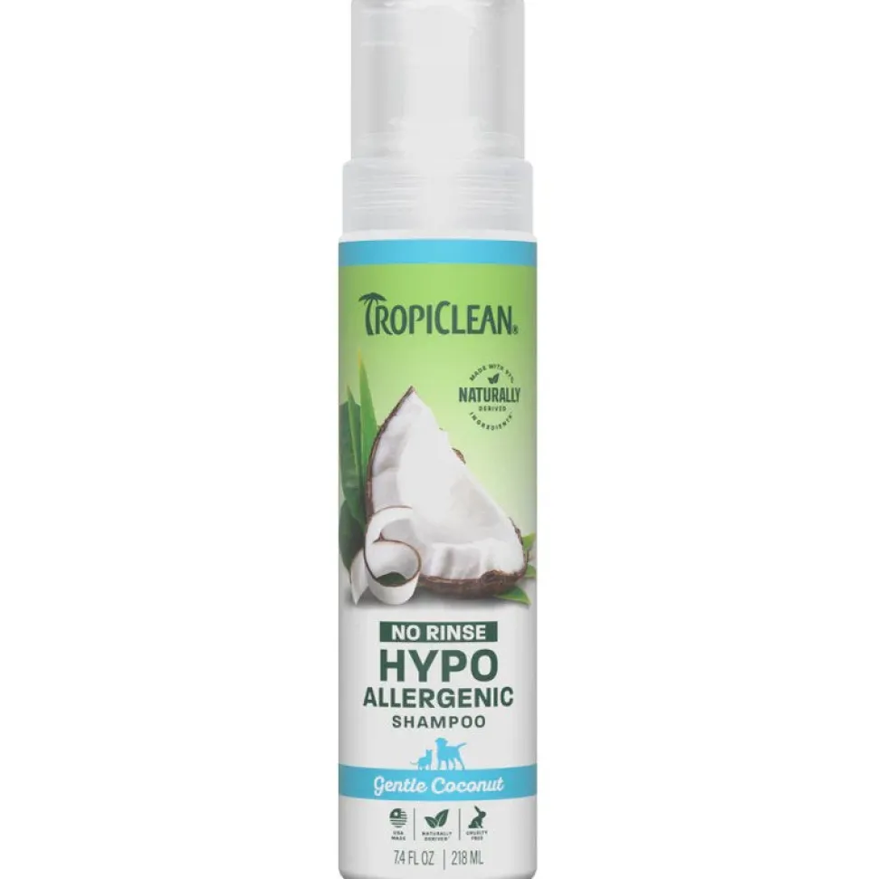 TropiClean Hypoallergenic Waterless Shampoo for Dogs & Cats 7.4-oz