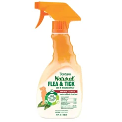 TropiClean Natural Flea & Tick Treatment Spray for Dogs 16-oz