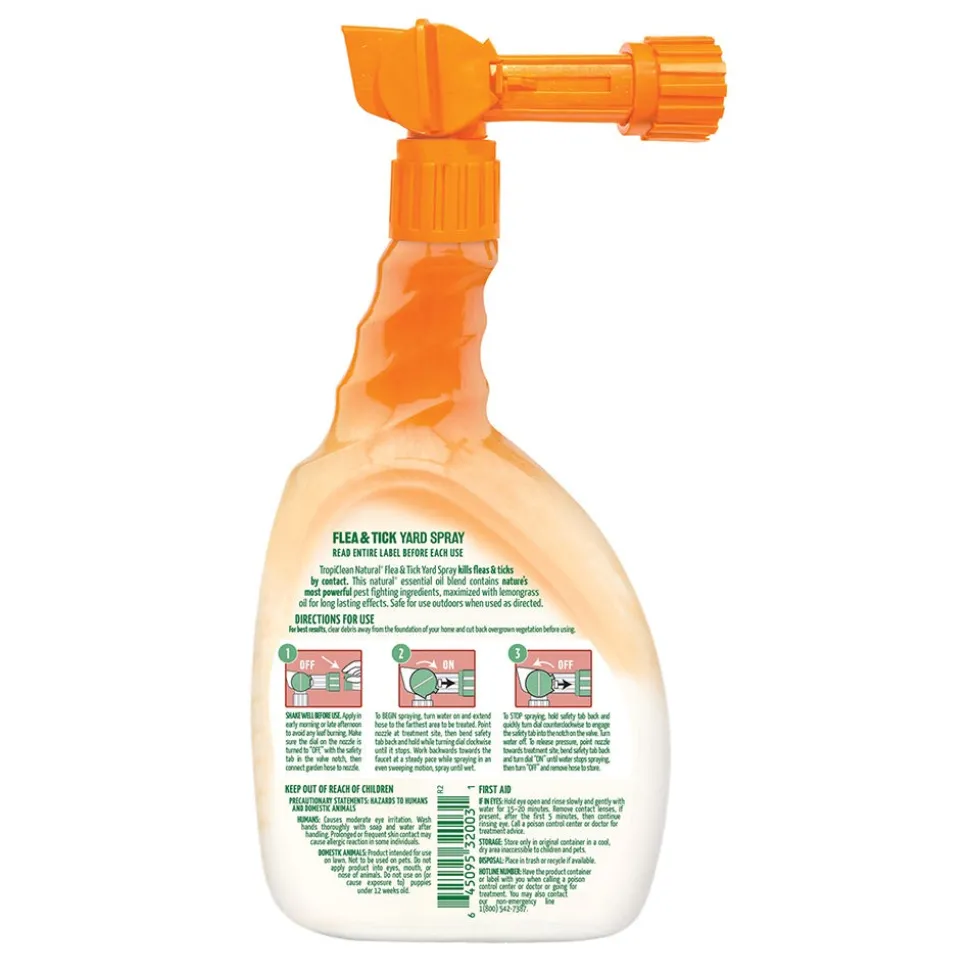 TropiClean Natural Flea & Tick Maximum Strength Yard Spray 32-oz