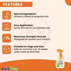 TropiClean Natural Flea & Tick Maximum Strength Home Spray 32-oz