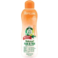 TropiClean Natural Flea & Tick Maximum Strength Shampoo for Dogs 20-oz