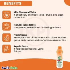 TropiClean Natural Flea & Tick Maximum Strength Shampoo for Dogs 20-oz