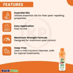 TropiClean Natural Flea & Tick Maximum Strength Shampoo for Dogs 20-oz
