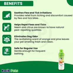 TropiClean Neem & Citrus Flea & Tick Relief Shampoo for Dogs 20-oz