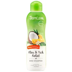 TropiClean Neem & Citrus Flea & Tick Relief Shampoo for Dogs 20-oz