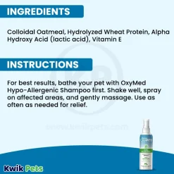 TropiClean OxyMed Hypoallergenic Soothing Spray for Dogs & Cats 8-oz