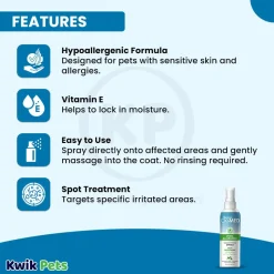 TropiClean OxyMed Hypoallergenic Soothing Spray for Dogs & Cats 8-oz