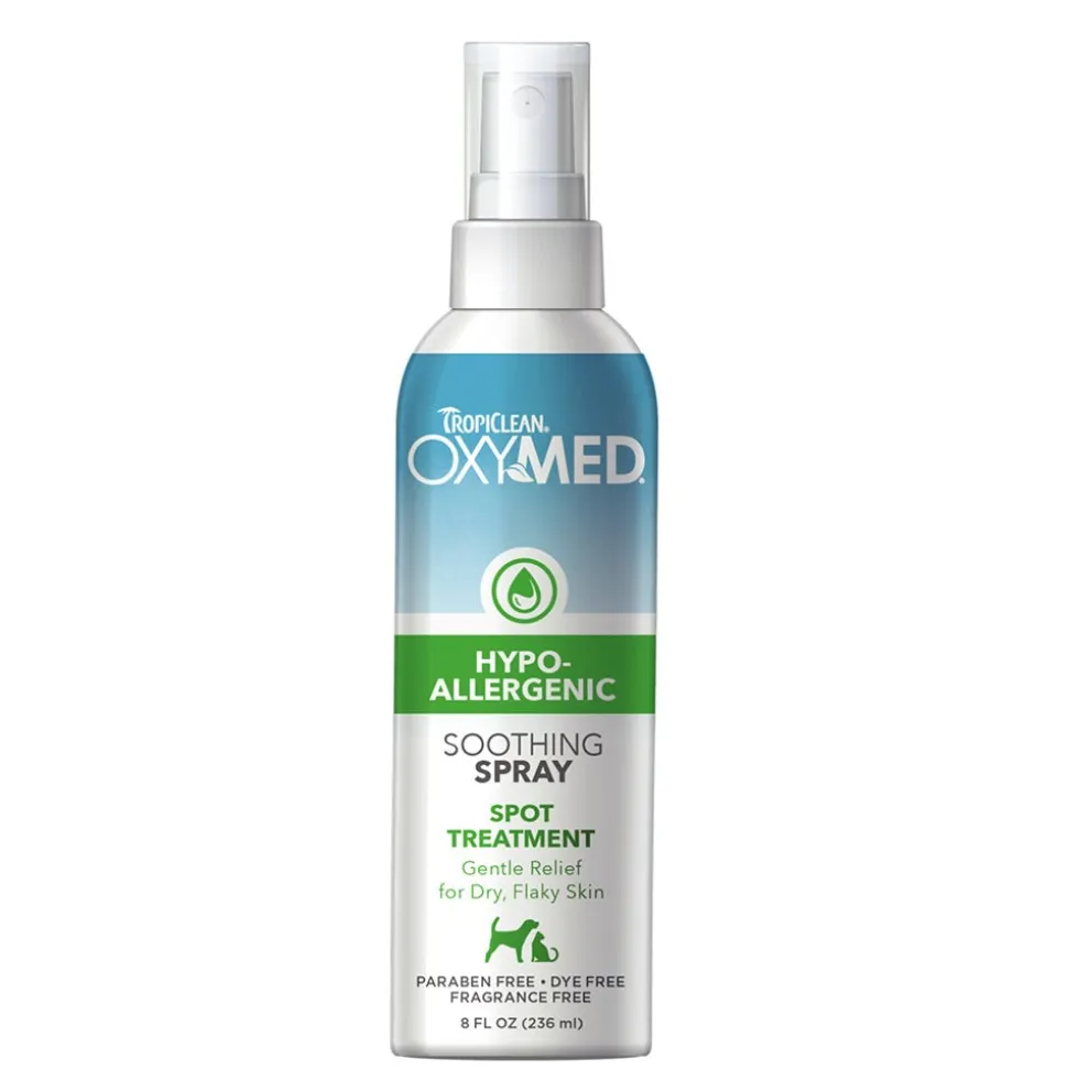 TropiClean OxyMed Hypoallergenic Soothing Spray for Dogs & Cats 8-oz