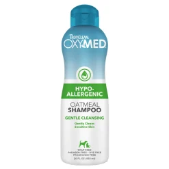 TropiClean OxyMed Hypoallergenic Oatmeal Shampoo for Dogs & Cats 20-oz
