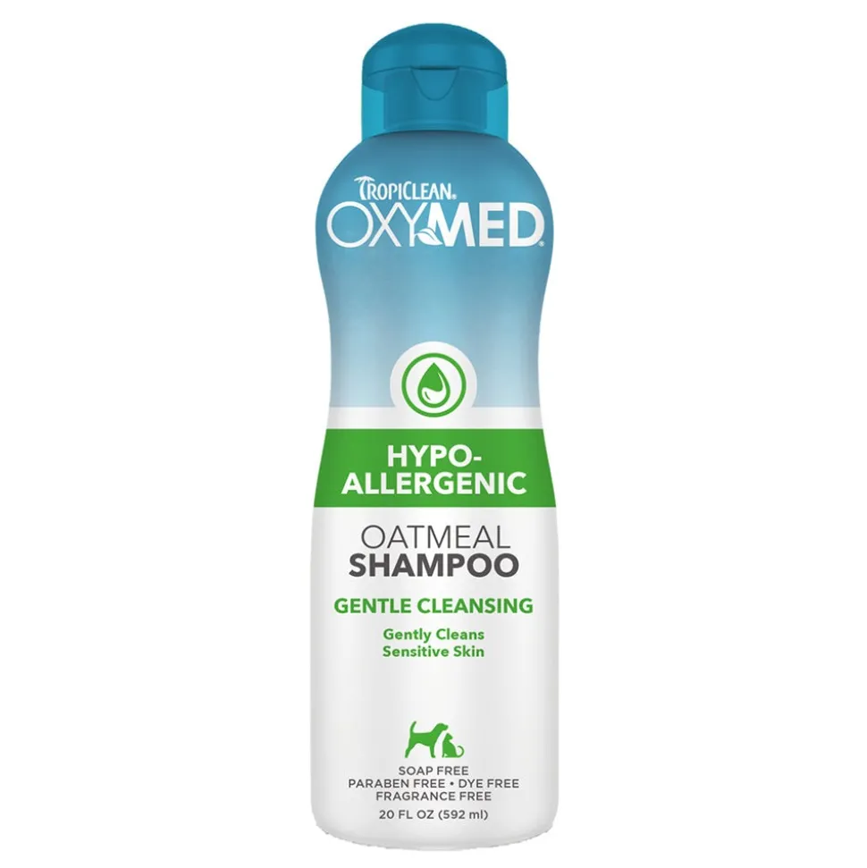 TropiClean OxyMed Hypoallergenic Oatmeal Shampoo for Dogs & Cats 20-oz