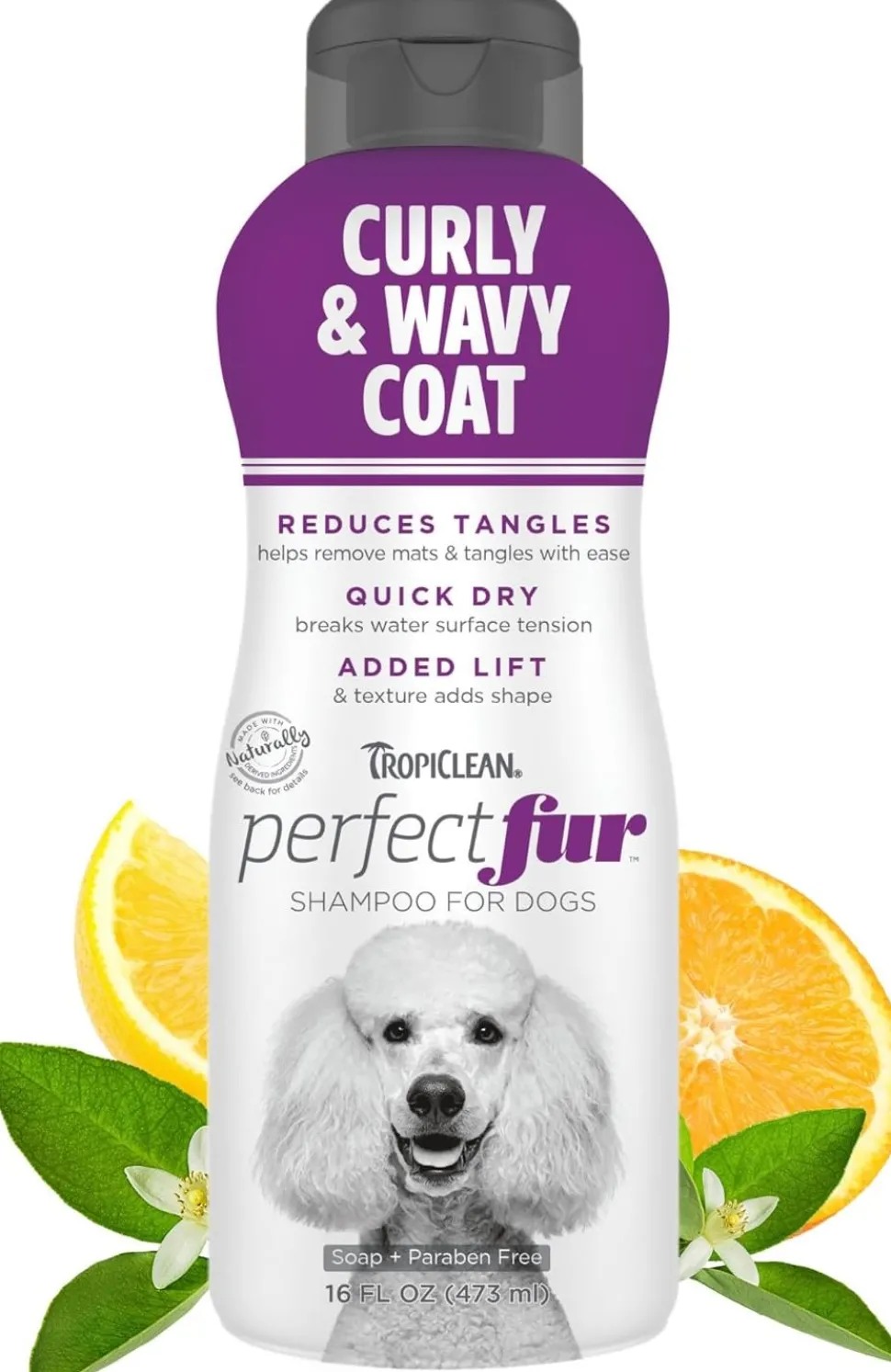 TropiClean PerfectFur Curly & Wavy Coat Shampoo for Dogs 16-oz