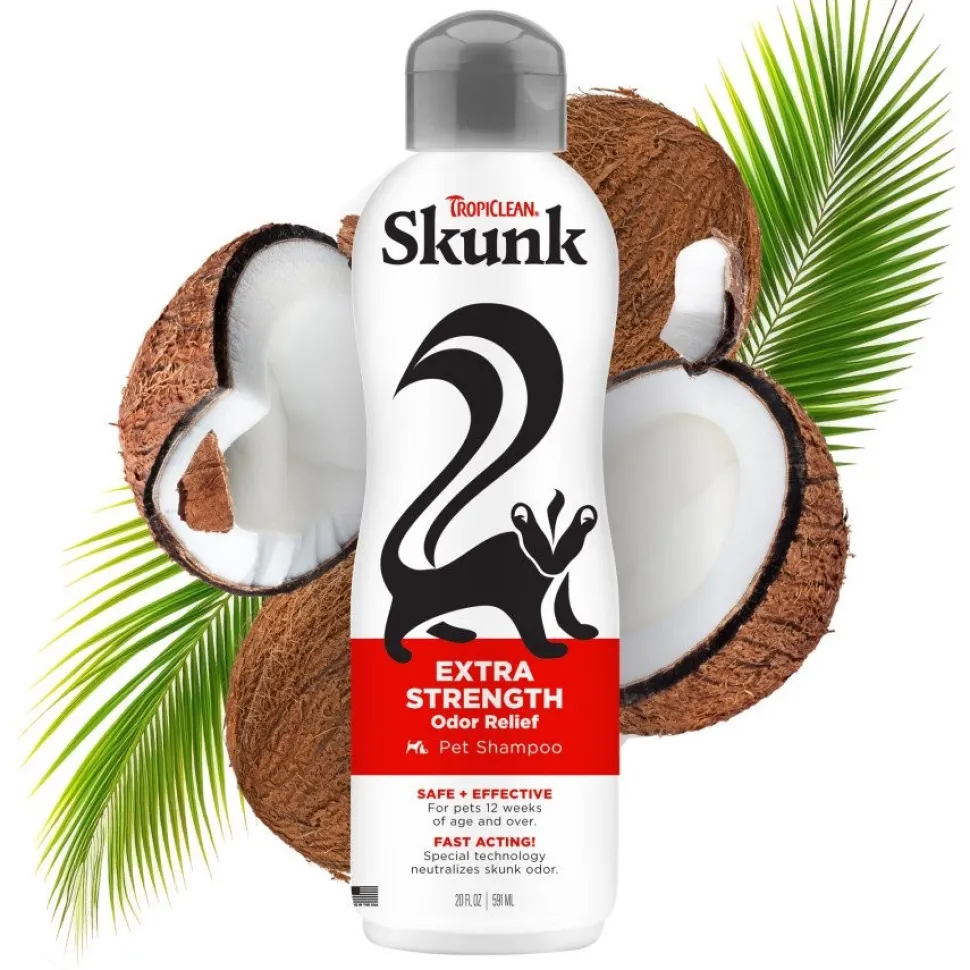 TropiClean Skunk Odor Control Shampoo for Dogs & Cats 20-oz