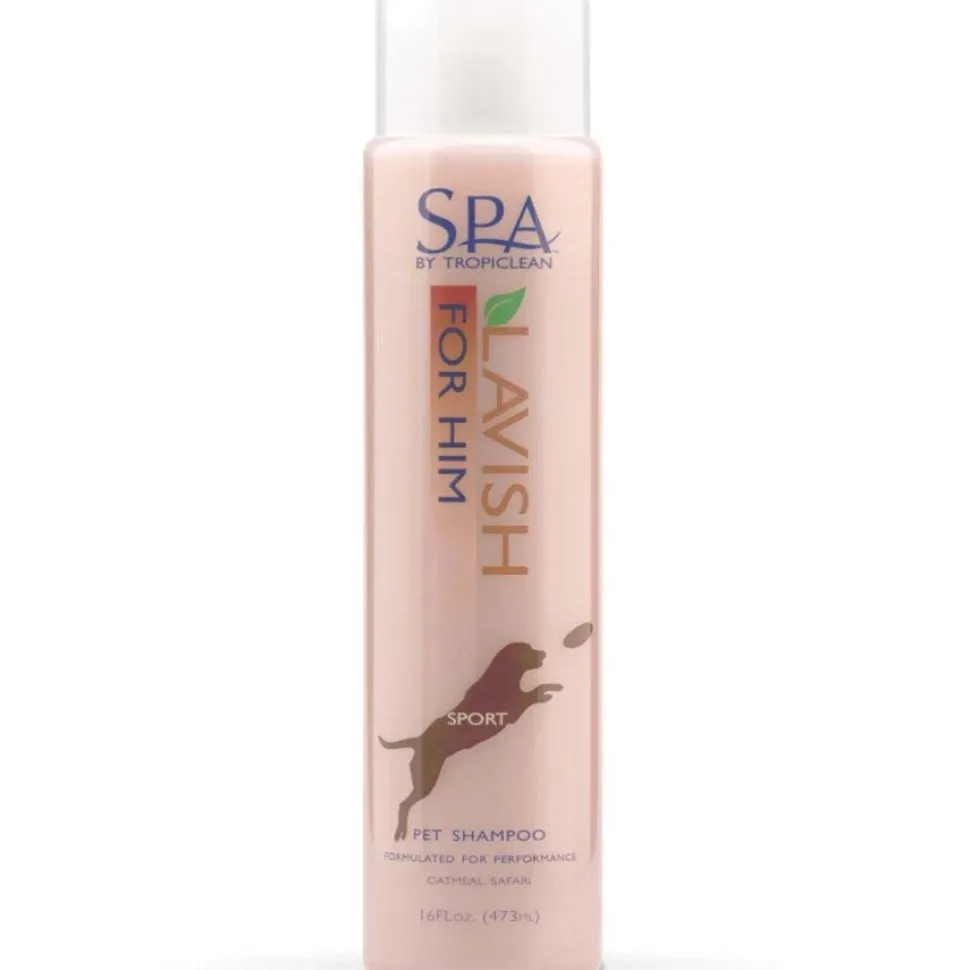 TropiClean Spa for Him Lavish Dog Shampoo Oatmeal Safari 16-oz
