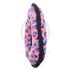 Tuffy Jr Ring Durable Pink Leopard Dog Toy 7-in