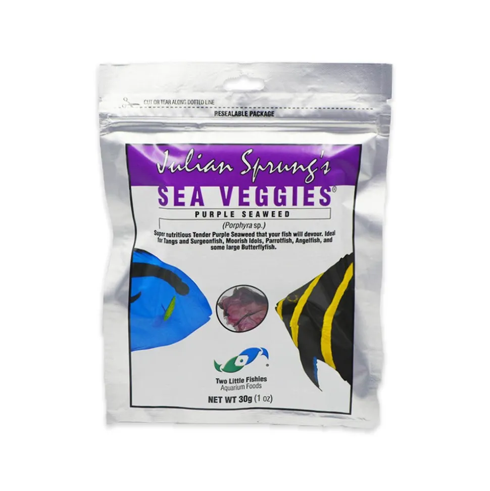 Two Little Fishies Julian Sprung's Seaveggies Purple Seaweed Fish Food 1-oz