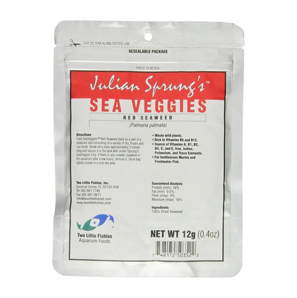 Two Little Fishies Julian Sprung's Seaveggies Red Seaweed Fish Food 0.4-oz