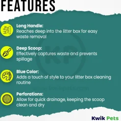 Ultra Pet Litter Pearls Cat Litter Scoop Blue One Size