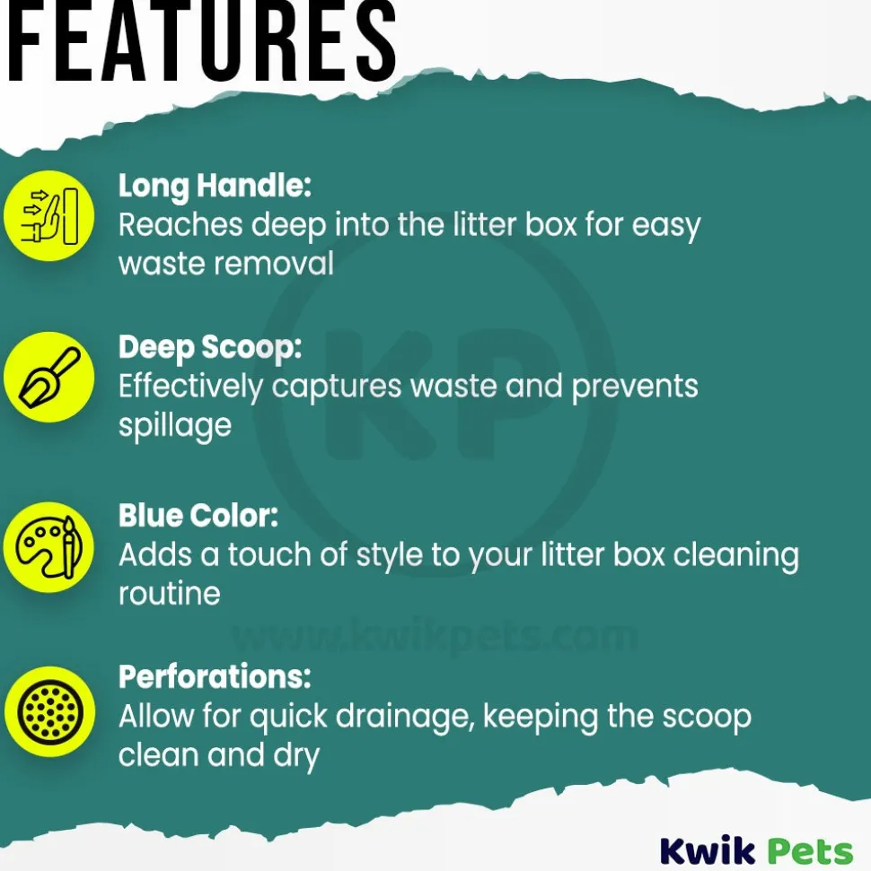 Ultra Pet Litter Pearls Cat Litter Scoop Blue One Size