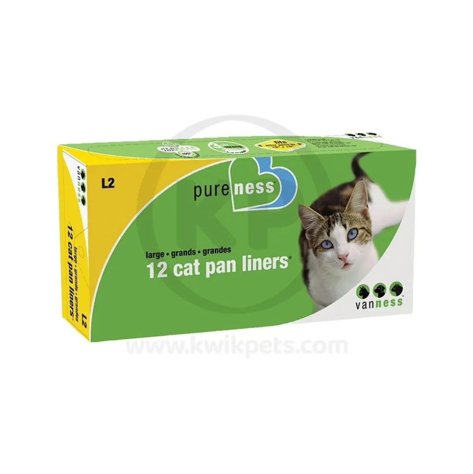 Van Ness Plastics Cat Pan Liner Assorted Large 12 Count