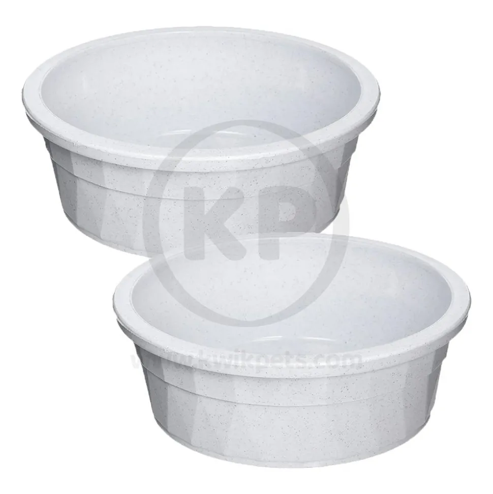 Van Ness Plastics Heavyweight Crock Dish Assorted 106-oz Jumbo 2 Pack
