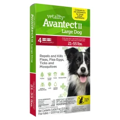 Vetality Avantect II Flea & Tick for Large Dogs 21-55 lbs 4 Count 0.404-oz