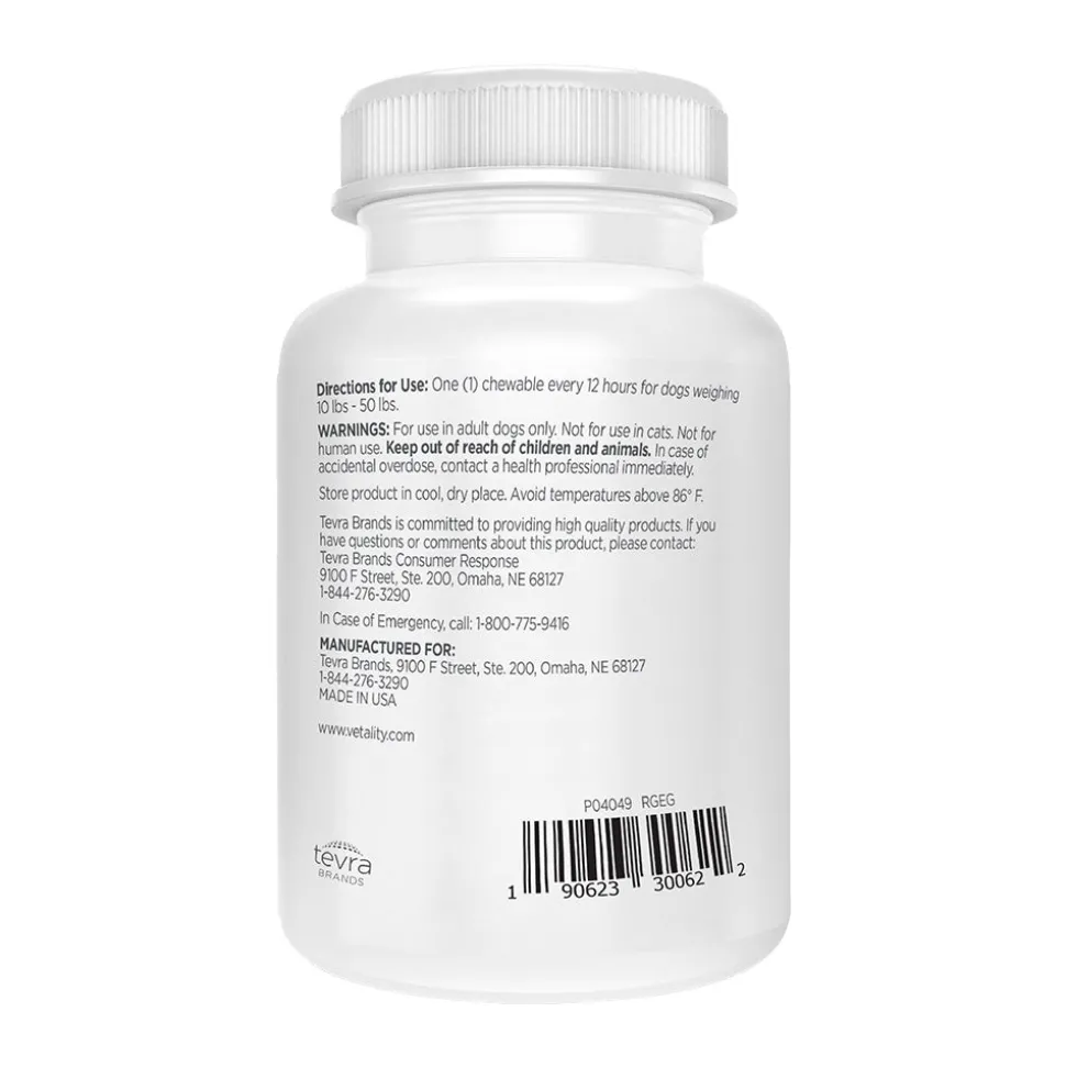Vetality Canine Aspirin Chewable Tablets 120mg for Small to Medium Dogs 75 Count