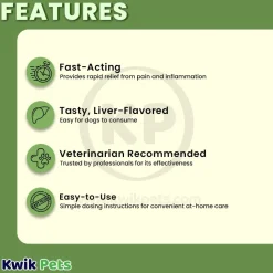 Vetality Canine Aspirin Chewable Tablets 120mg for Small to Medium Dogs 75 Count