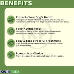Vetality Firstect Plus Flea & Tick for Medium Dogs 23-44 lbs 3 Count