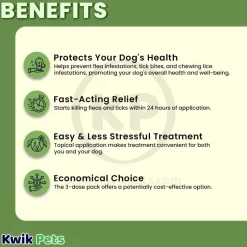 Vetality Firstect Plus Flea & Tick for Large Dogs 45-88 lbs 3 Count