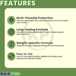 Vetality Firstect Plus Flea & Tick for Extra Large Dogs 89-132 lbs 3 Count
