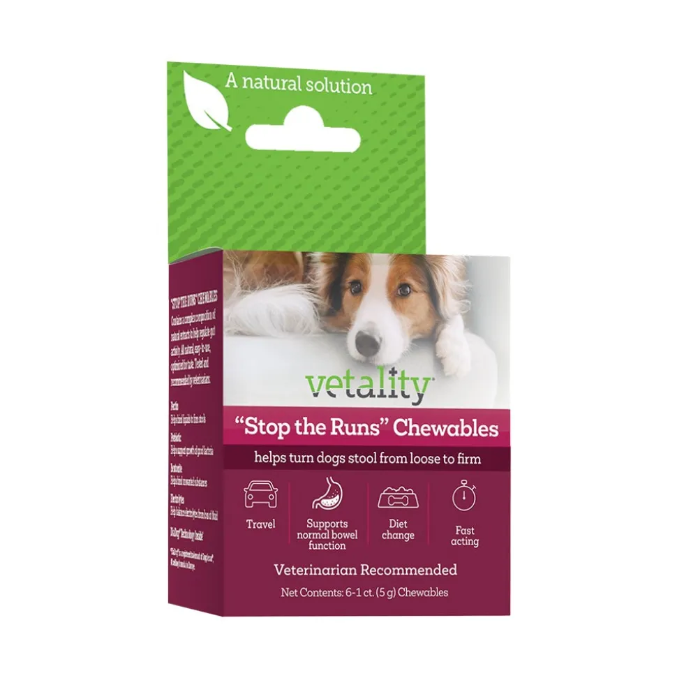 Vetality Stop the Runs Chewables for Dogs 6 Count