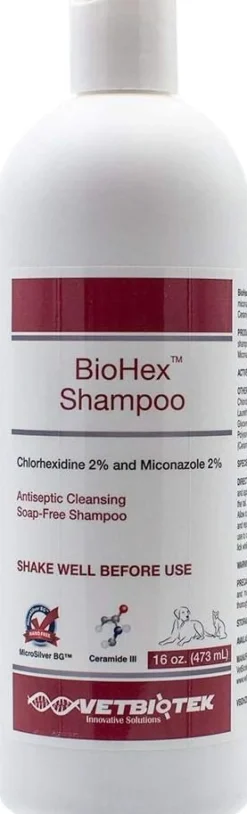 VetBiotek BioHex Antiseptic Cleansing Shampoo for Dogs & Cats 16-oz