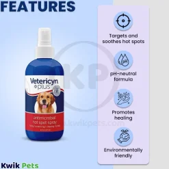 Vetericyn Plus Antimicrobial Hot Spot Spray 8-oz