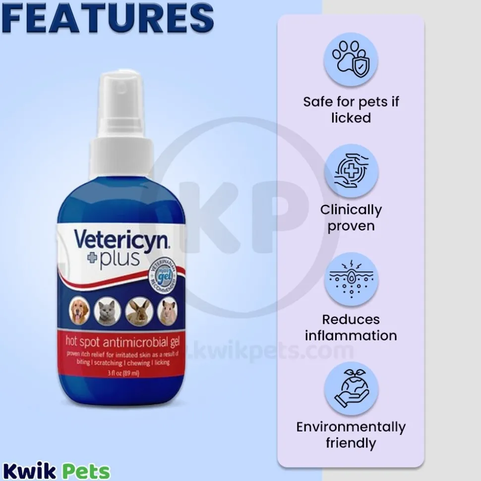 Vetericyn Plus Antimicrobial Hot Spot Gel 3-oz