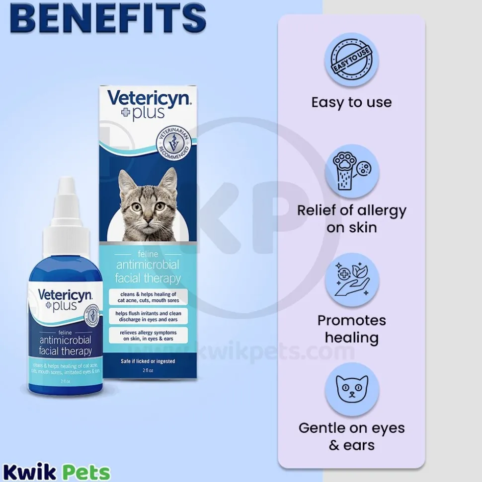 Vetericyn Plus Antimicrobial Feline Facial Therapy 2-oz