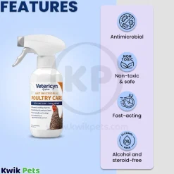 Vetericyn Plus Antimicrobial Poultry Care Birds Spray 8-oz