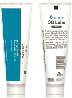 VetOne OB Lube Non-Spermicidal Sterile Lubricating Jelly for Animals 5-oz