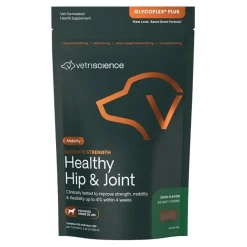 VetriScience GlycoFlex Plus Ultimate Strength Healthy Hip & Joint Soft Chews for Small Dogs Duck Flavor 60 Count 4.23-oz