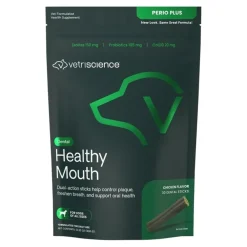 VetriScience Perio Plush Healthy Mouth Dental Chew Sticks for Dogs Chicken 30 Count 22.22-oz