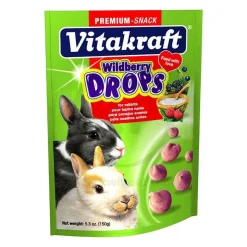 Vitakraft Drops With Wildberry Crunchy Treats for Rabbits 5.3-oz