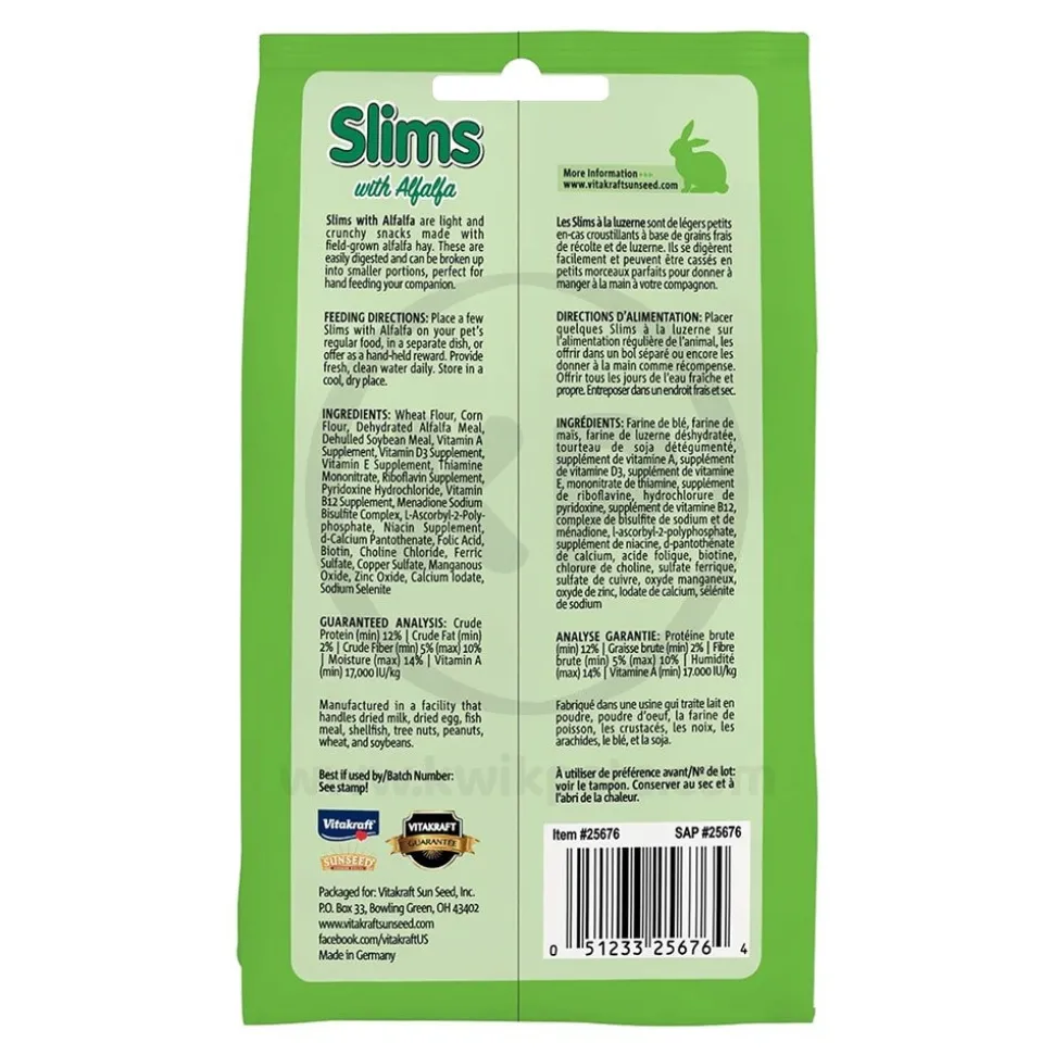 Vitakraft Slims With Alfalfa Small Animal Treats 1.76-oz