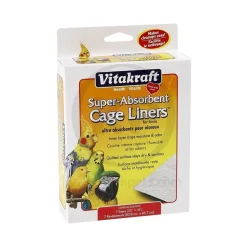 Vitakraft Super-Absorbent Cage Liners for Birds White 7 Count 20 in X 18 in