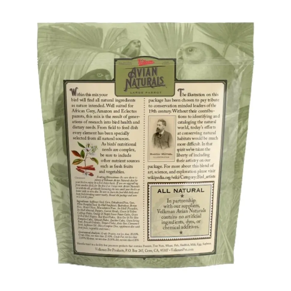 Volkman Seed Company Avian Naturals Large Parrot Bird Food 4-lb