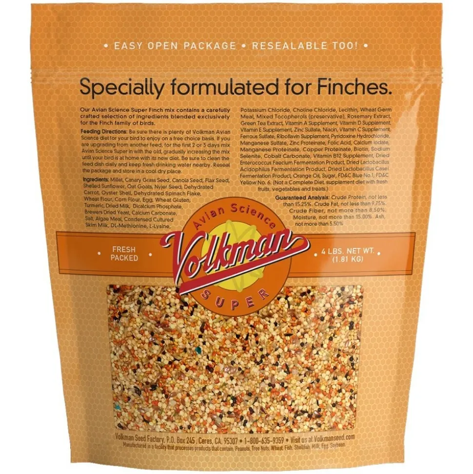 Volkman Seed Company Avian Science Super Finch Bird Treat 4-lb