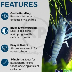 Weco Products Brine Shrimp Net Black White 3-in Ultra Fine