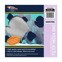 Weco Products Fine Mesh Drawstring Filter Media Bag for Aquarium White 4 in X 8 in