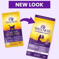 Wellness Complete Health Grain-Free Indoor Healthy Weight Adult Dry Cat Food Deboned Chicken & Turkey Meal Recipe 5.5-lb