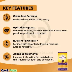 Wellness Complete Health Grain-Free Indoor Adult Dry Cat Food Deboned Chicken & Chicken Meal Recipe 5.5-lb
